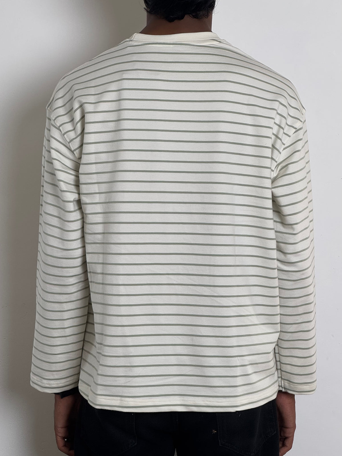 MODE WHITE STRIPPED FULLSLEEVE